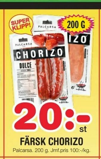 Nya Pulsen Färsk chorizo erbjuda