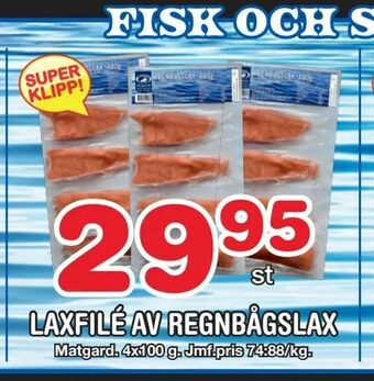 Nya Pulsen Laxfilé av regnbågslax erbjuda