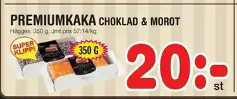 Nya Pulsen Premiumkaka choklad & morot erbjuda