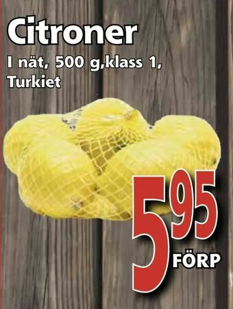 Supergrossen Citroner erbjuda