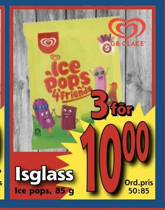 Supergrossen Isglass erbjuda