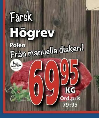 Supergrossen Färsk Högrev erbjuda