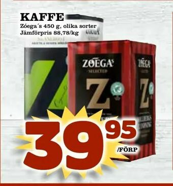 Supergrossen Kaffe erbjuda
