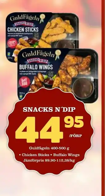 Supergrossen Snacks n'dip erbjuda