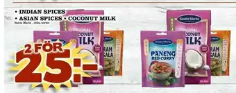 Supergrossen Indian spices • asian spices • coconut milk erbjuda