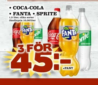 Supergrossen Coca-cola • fanta • sprite erbjuda