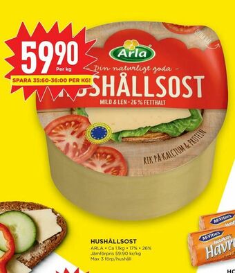 Willys Hemma Hushållsost erbjuda
