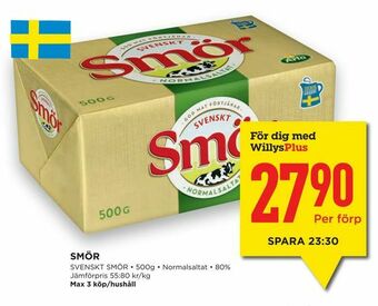 Willys Hemma Smör erbjuda