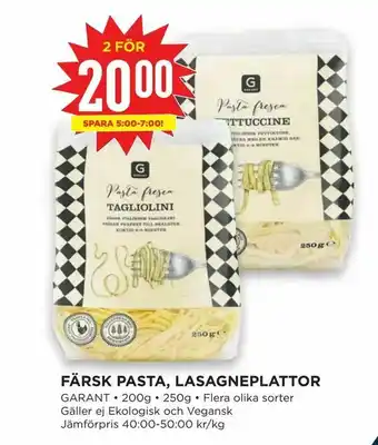 Willys Hemma Färsk pasta, lasagneplattor erbjuda