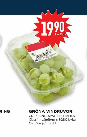 Willys Hemma Gröna vindruvor erbjuda