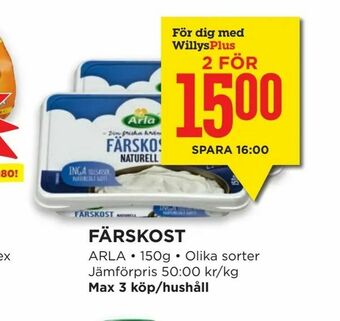 Willys Hemma Färskost erbjuda