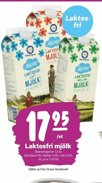 City Gross Laktosfri mjölk erbjuda