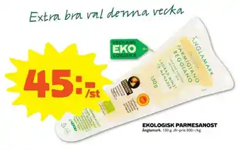 Coop Forum Änglamark Ekologisk Parmesanost 150g erbjuda