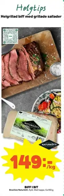 Coop Forum Naturkött Biff i Bit 950g erbjuda