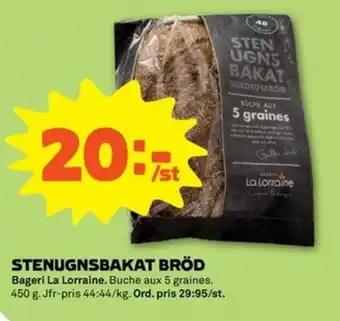 Coop Forum Bageri La Lorraine Stenugnsbakat Bröd 450g erbjuda