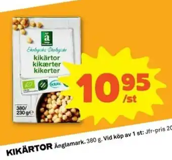 Coop Forum Änglamark Kikärtor 380g erbjuda