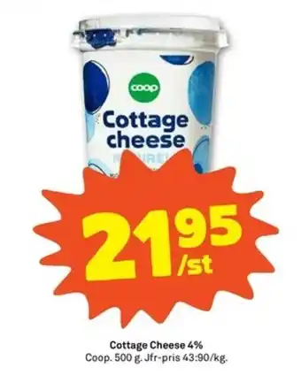Coop Forum Coop Cottage Cheese 4% 500g erbjuda