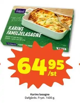 Coop Forum Dafgårds Karins lasagne 1400g erbjuda