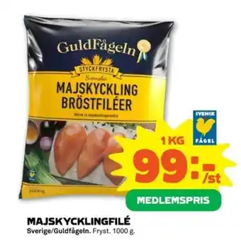 Coop Forum GuldFågeln Majskycklingfilé 1kg erbjuda