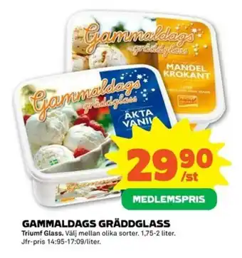 Triumf Glass Gammaldags Gräddglass 1,75-2 liter