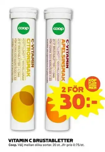 Coop Forum Coop Vitamin C Brustabletter 20st erbjuda