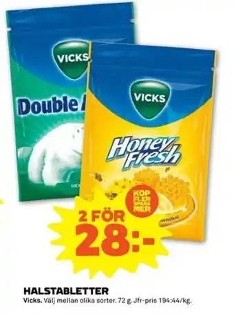 Vicks Halstabletter 72g