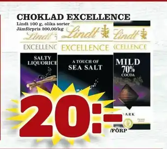 minmatbutik Choklad excellence erbjuda