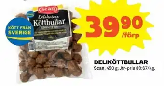 Coop Extra Scan Delikatessköttbullar 450g erbjuda