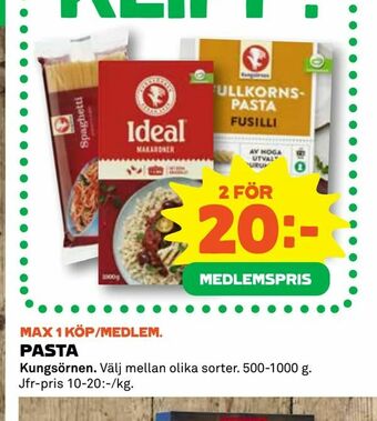 Coop Konsum Pasta erbjuda