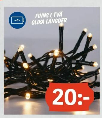 DollarStore Batteridrivna LED-ljusslingor med timer erbjuda