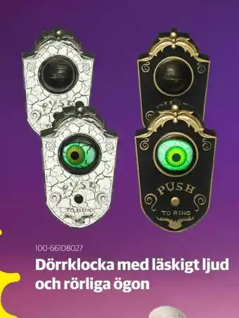 Dörrklocka med läskigt ljud och rörliga ögon