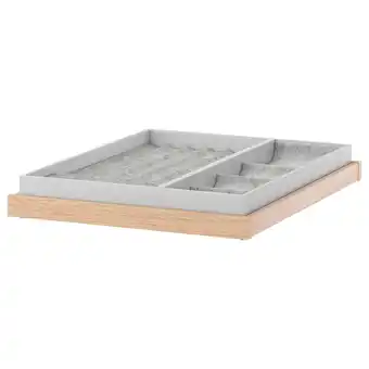 IKEA Komplement Utdragbart hyllplan med insats, vitlaserad ekmönstrad, 50x58 cm erbjuda
