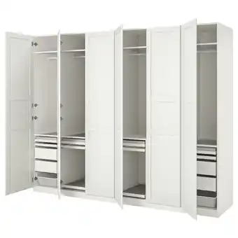 IKEA Pax / tyssedal Garderobskombination, vit/vit, 300x60x236 cm erbjuda