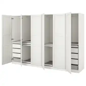 Pax / tyssedal Garderobskombination, vit/vit, 300x60x201 cm