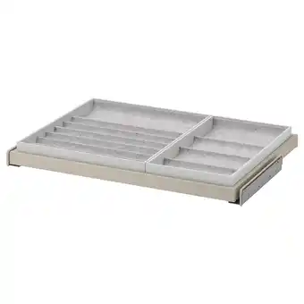 IKEA Komplement Utdragbart hyllplan med insats, beige/ljusgrå, 75x58 cm erbjuda