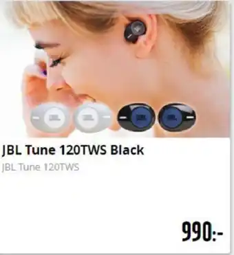 Teknikmagasinet JBL TUNE 120TWS Black erbjuda