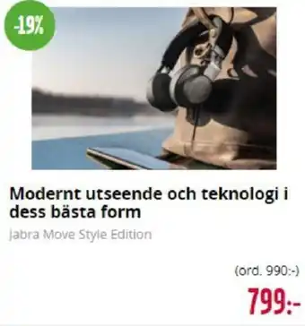 Modernt utseende och teknologi i dess bästa form Jabra Move Style Edition