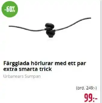 Färgglada hörlurar med ett par extra smarta trick Urbanears Sumpan
