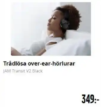 Teknikmagasinet Trådlösa over-ear-hörlurar, JAM Transit V2 Black erbjuda