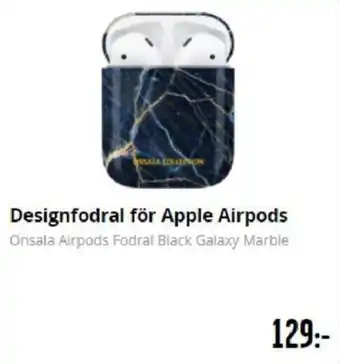 Teknikmagasinet Designfodral för Apple Airpods, Onsala Airpods Fodral Black Galaxy Marble erbjuda