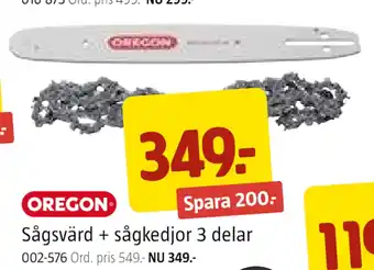 Jula Sågsvärd + sågkedjor 3 delar erbjuda