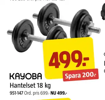 Jula Hantelset 18 kg erbjuda