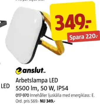 Jula Anslut arbetslampor erbjuda