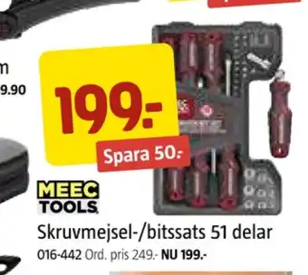 Jula Meec tools skruvmejslar erbjuda