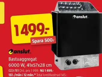 Jula Anslut bastuaggregat erbjuda