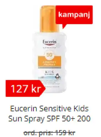 Apotea Eucerin Sensitive Kids Sun Spray SPF 50+ 200ml erbjuda