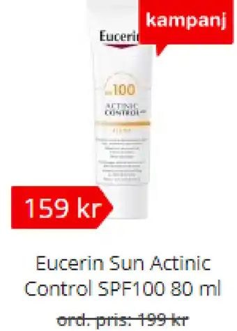 Apotea Eucerin Sun Actinic Control SPF 100 80ml erbjuda