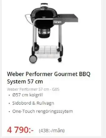 NetOnNet Weber Performer Gourmet BBQ System 57cm erbjuda