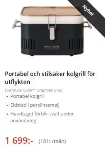 Portabel och stilsäker kolgrill för utflykten