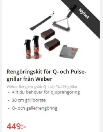 NetOnNet Rengöringskit för Q- och Pulse- grillar från Weber erbjuda